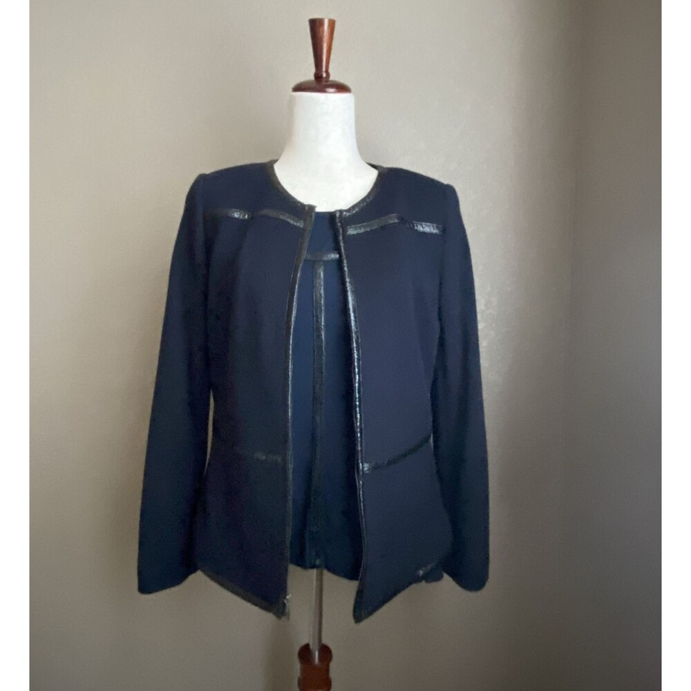Doncaster Collection Women’s Navy Jacket & Blouse Set Size 10 Career Wear